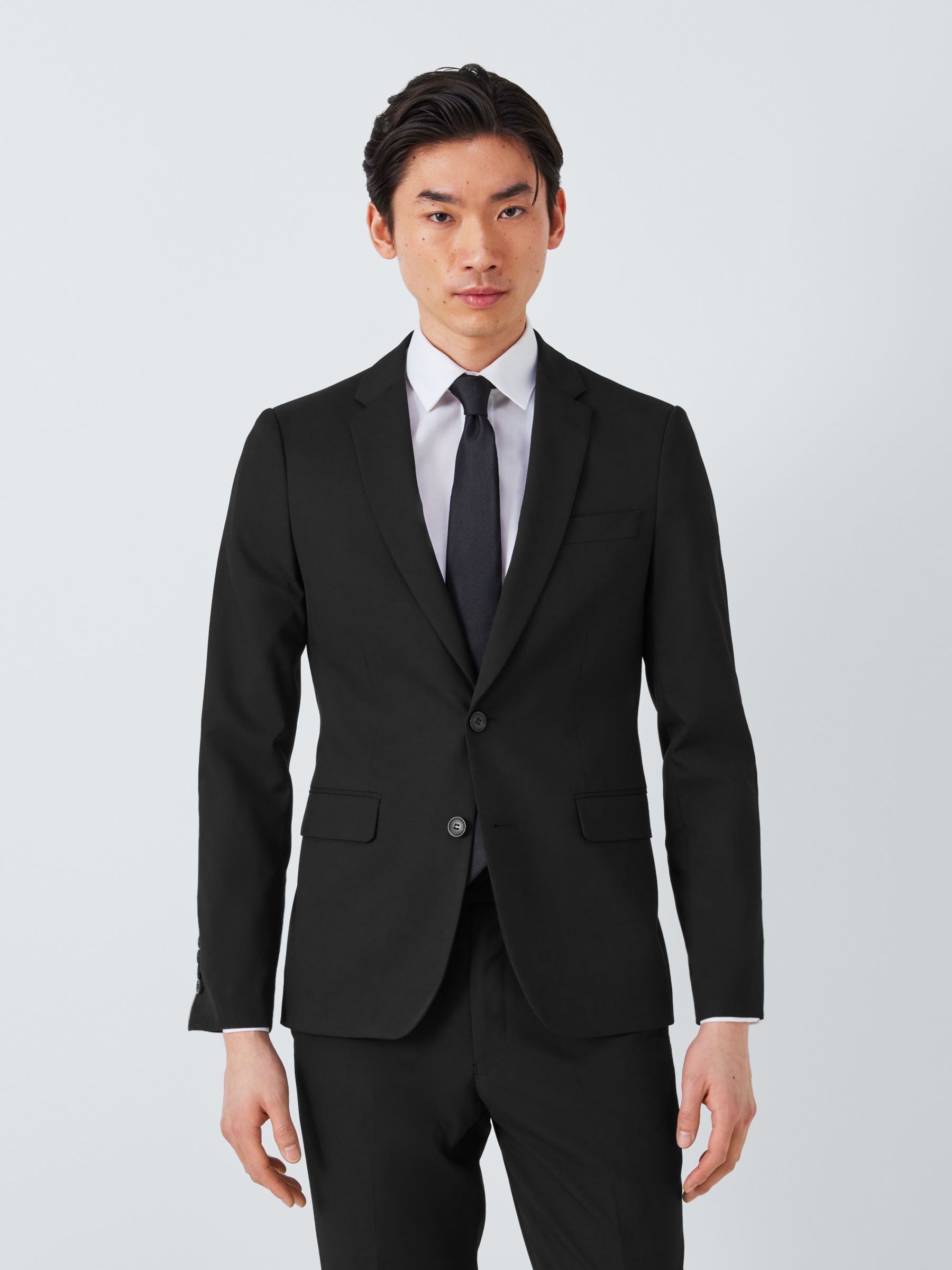 John Lewis Slim Fit Starter Suit Jacket, Black at John Lewis & Partners