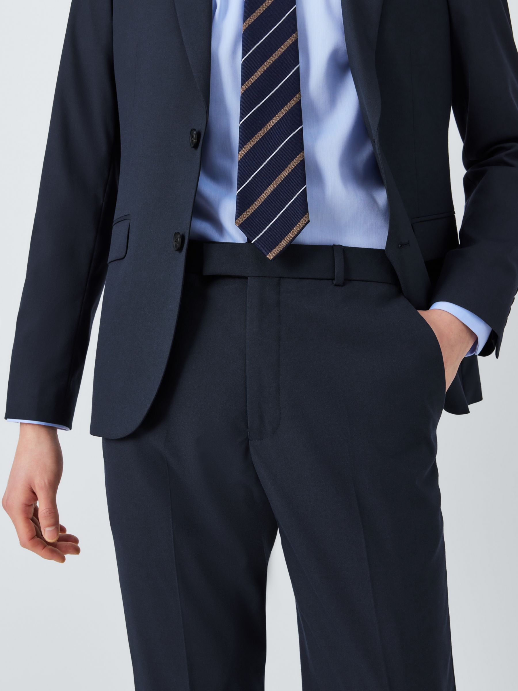 John Lewis Slim Fit Starter Suit Trousers, Navy, 30R