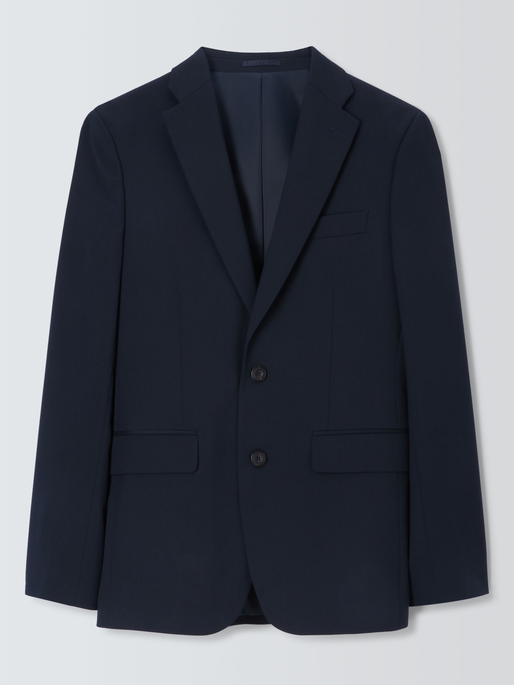 John Lewis Washable Wool Blend Regular Fit Suit Jacket, Navy, 36R