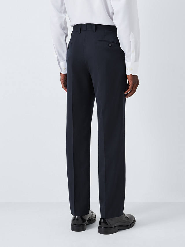 John Lewis Washable Wool Blend Regular Fit Suit Trousers, Navy