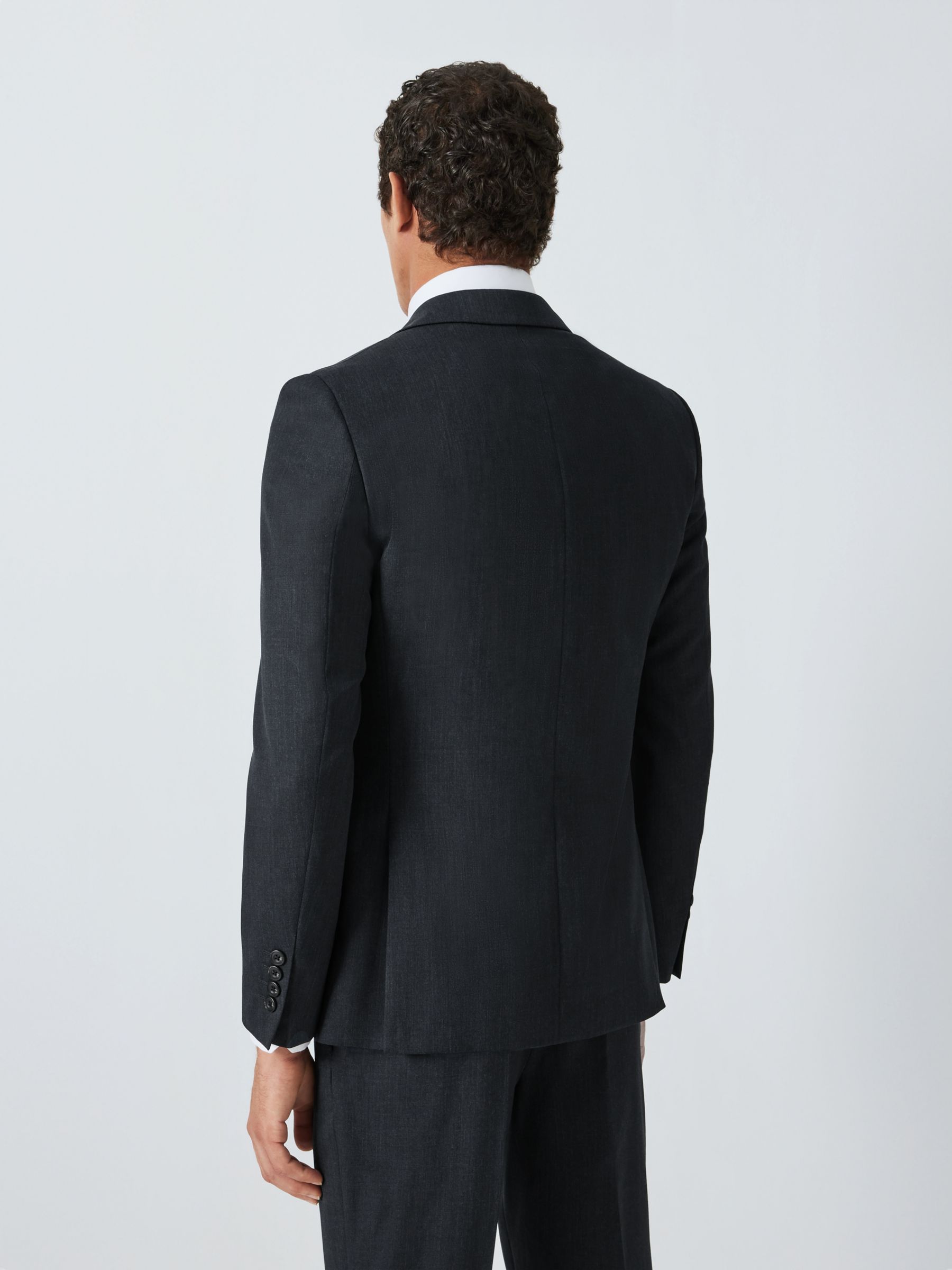 John Lewis Washable Wool Blend Regular Fit Suit Jacket, Charcoal, 42R