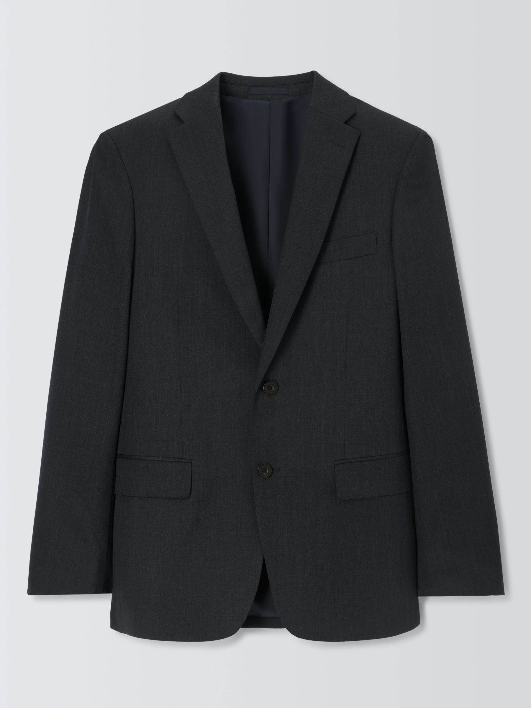 John Lewis Washable Wool Blend Regular Fit Suit Jacket, Charcoal, 36R