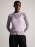 Ted Baker Hilen Lace Stitch Detail Jumper, Lilac, Lilac