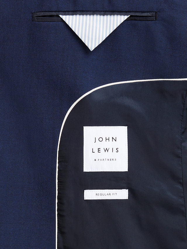 John Lewis Mohair Wool Blend Regular Fit Suit Jacket, Royal Blue, 36R