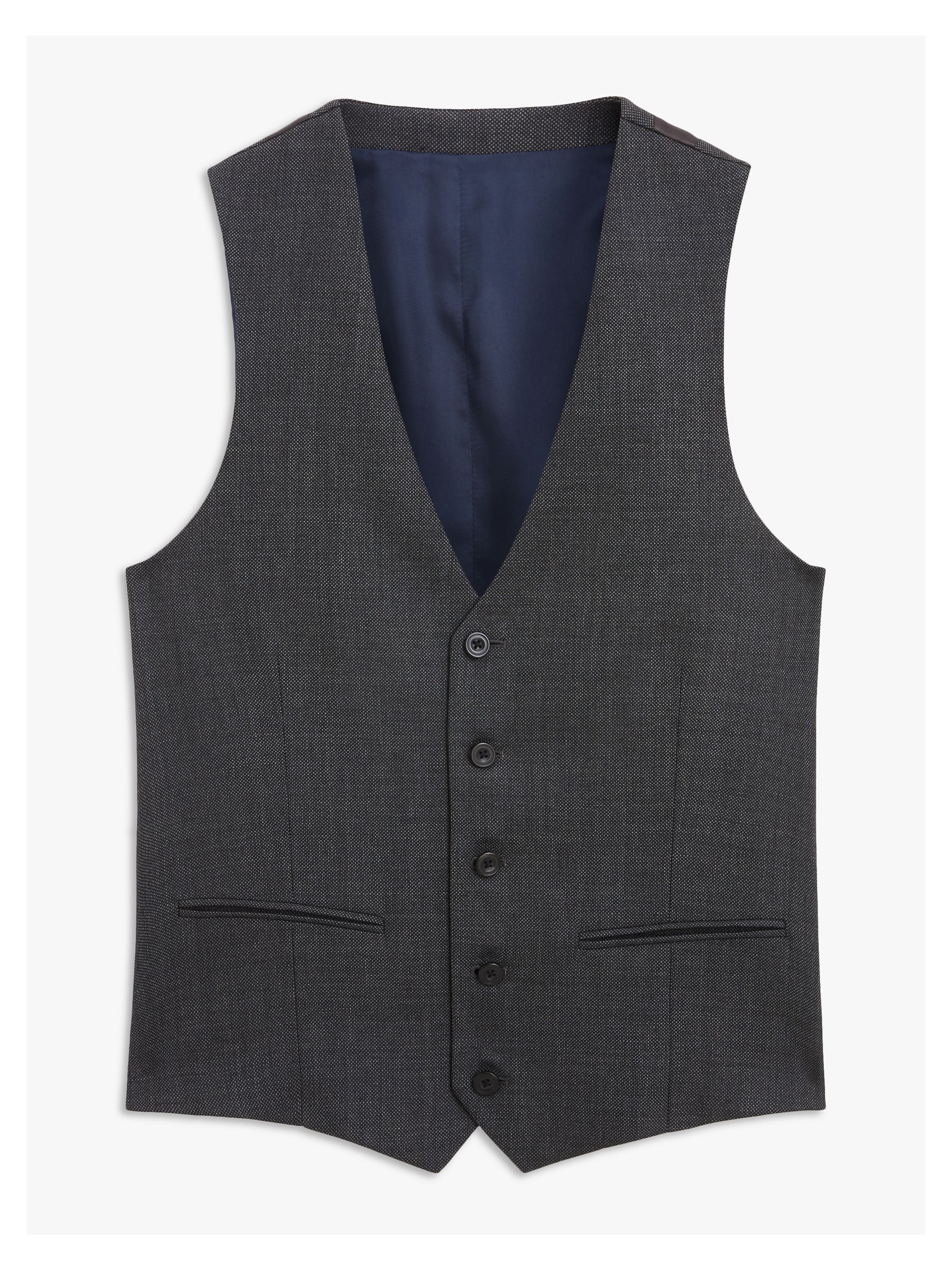John Lewis Super 100s Wool Birdseye Regular Fit Suit Waistcoat ...