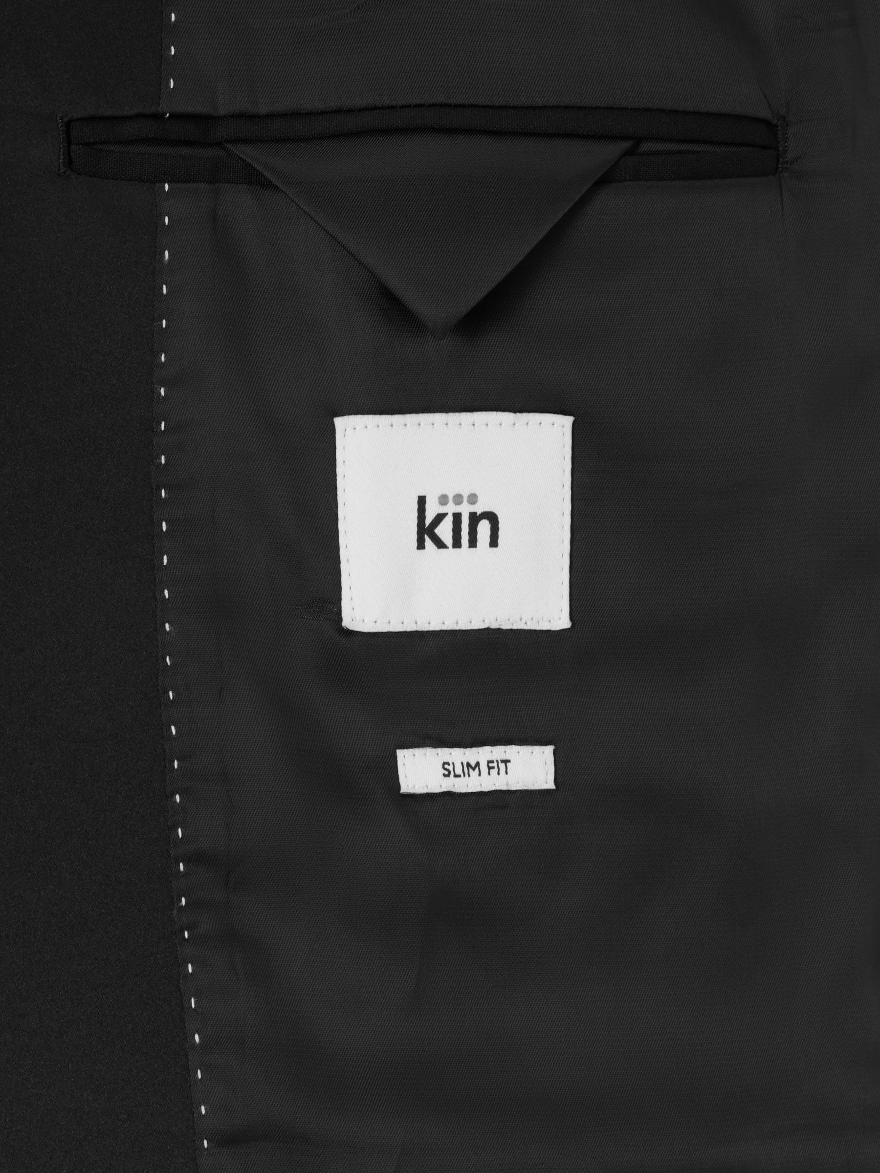 Kin Peak Slim Fit Dinner Jacket, Black at John Lewis & Partners