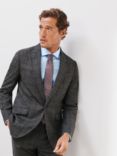 John Lewis 100s Wool Check Regular Fit Suit Jacket, Charcoal
