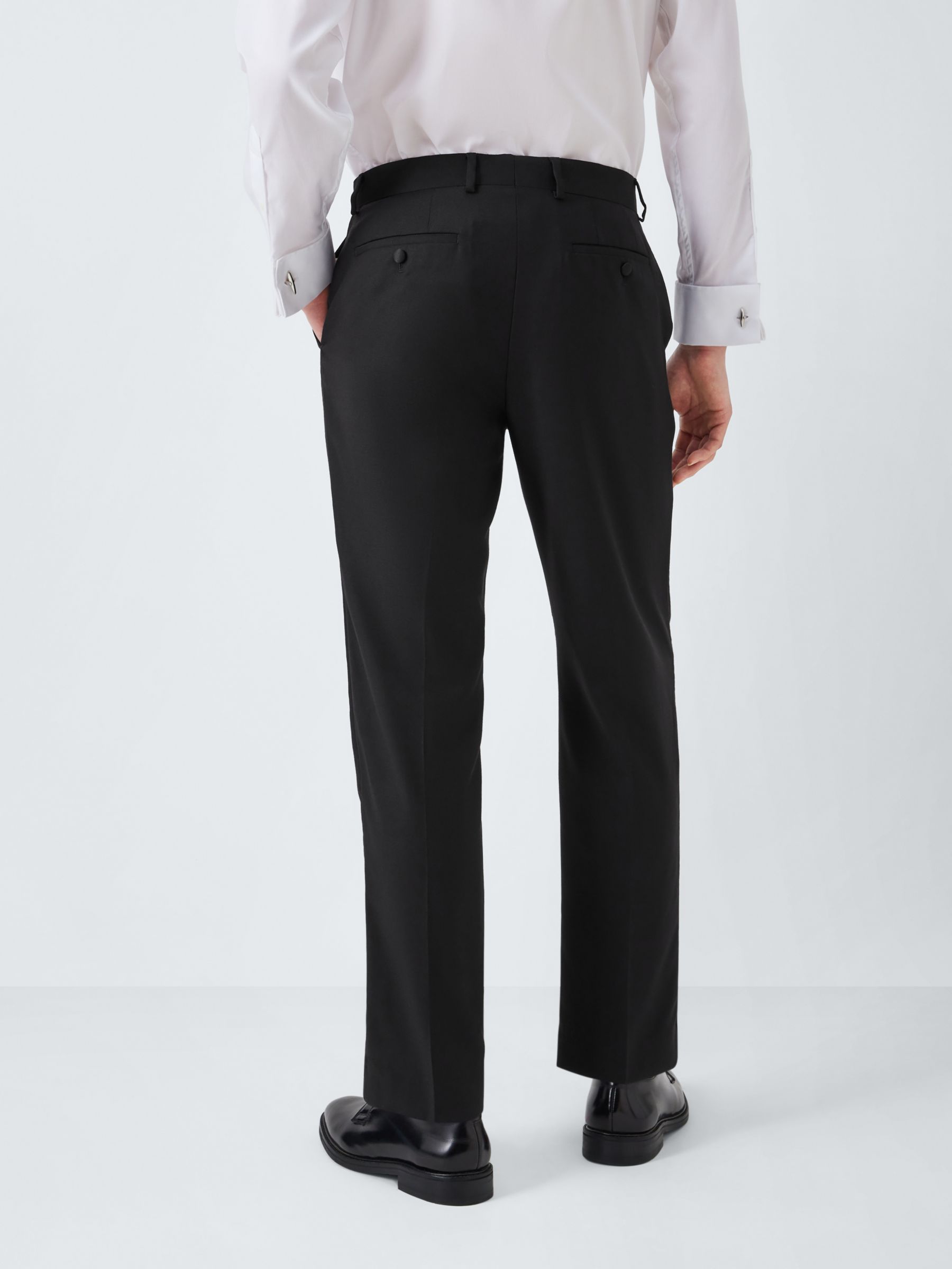 Buy John Lewis Basket Weave Dinner Suit Trousers, Black Online at johnlewis.com
