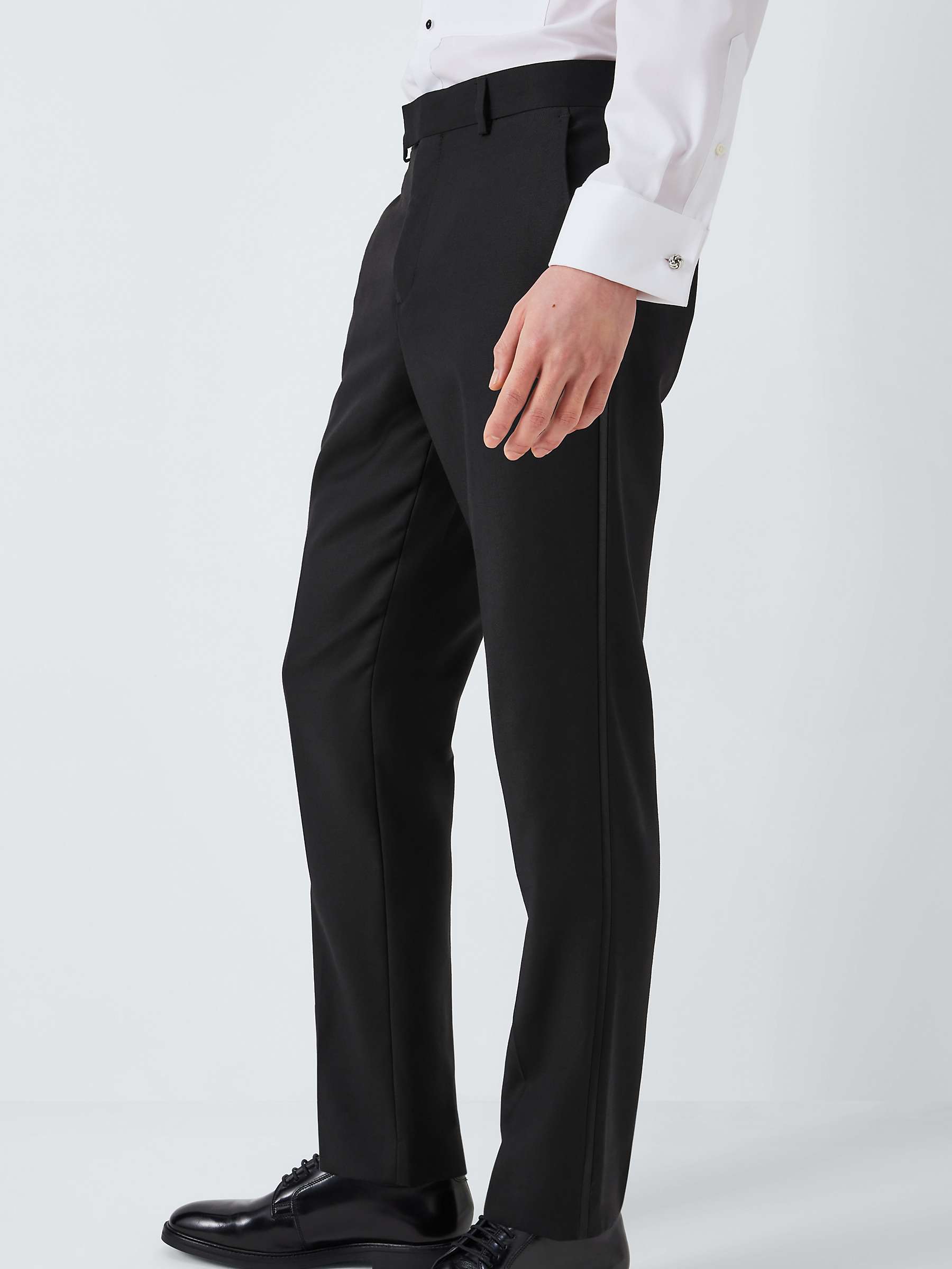 Buy John Lewis Basket Weave Dinner Suit Trousers, Black Online at johnlewis.com