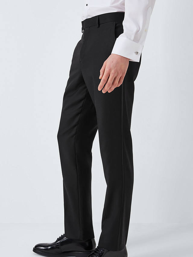 John Lewis Basket Weave Dinner Suit Trousers, Black