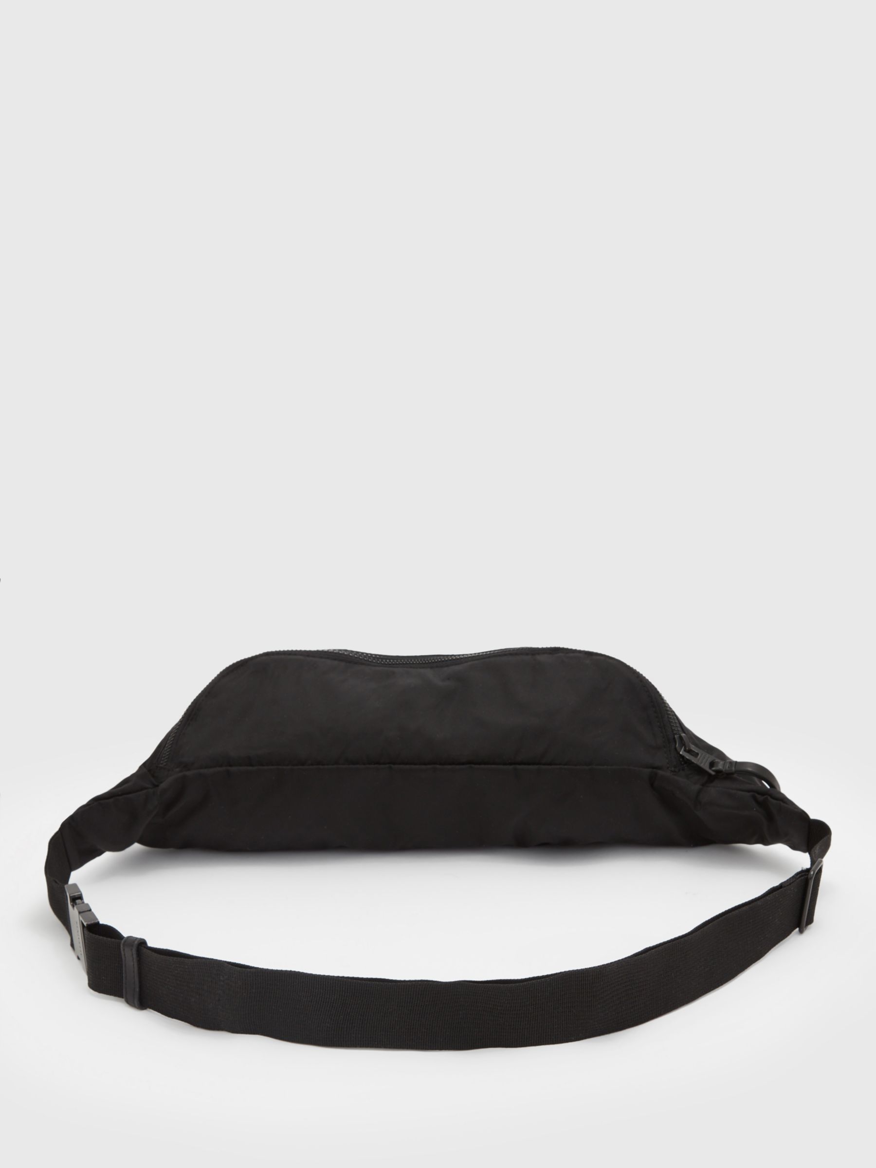 AllSaints Spitafields Nylon Bum Bag, Black at John Lewis & Partners