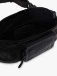 Allsaints Oppose Leather Bum Bag, Black