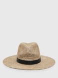 AllSaints Suvi Straw Fedora Hat, Neutral