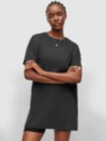 AllSaints Cornu Cotton Logo T-Shirt Dress, Black