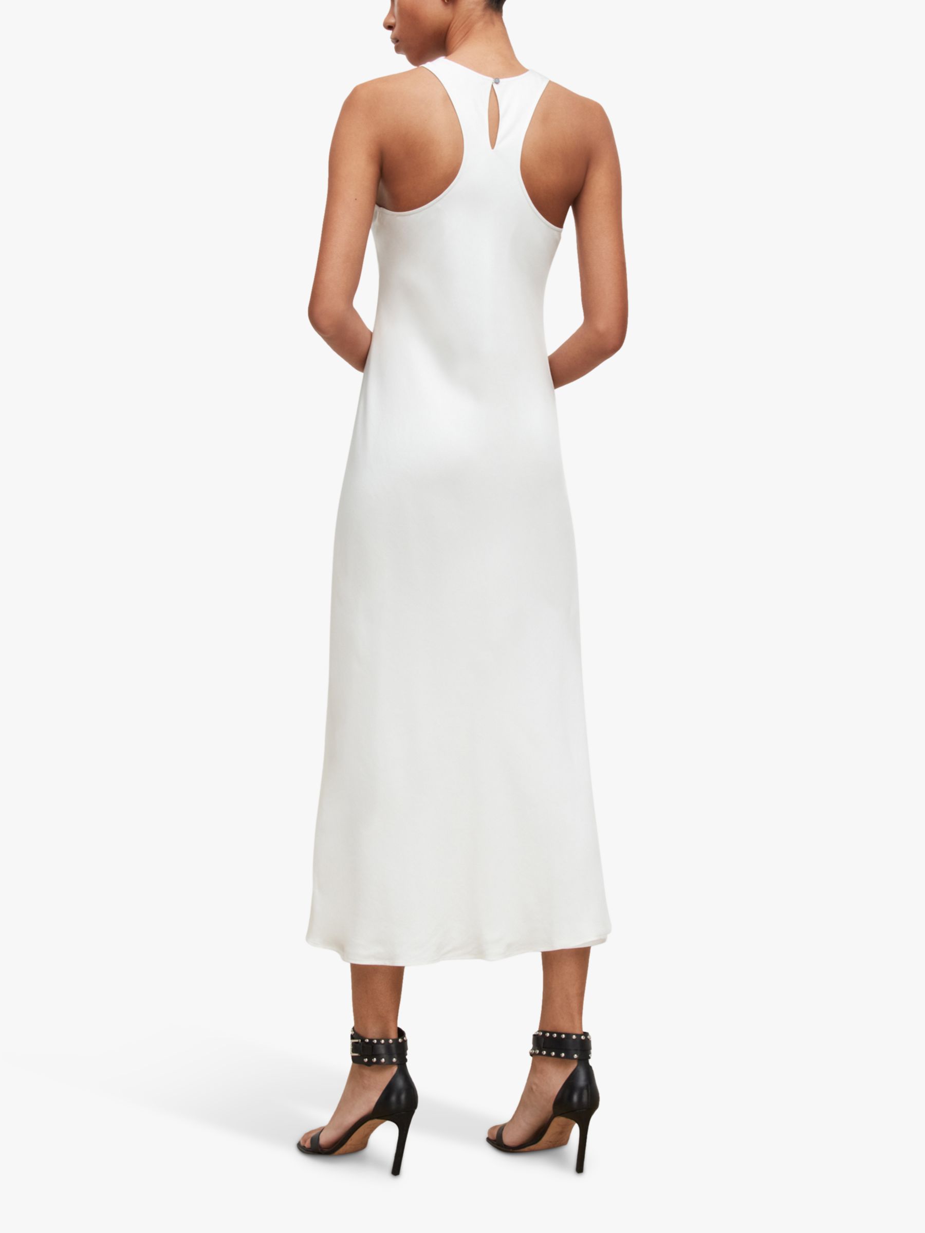AllSaints Betina Sleeveless Midi Dress, Off White at John Lewis & Partners