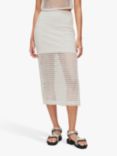 AllSaints Rosalie Midi Skirt, Chalk White