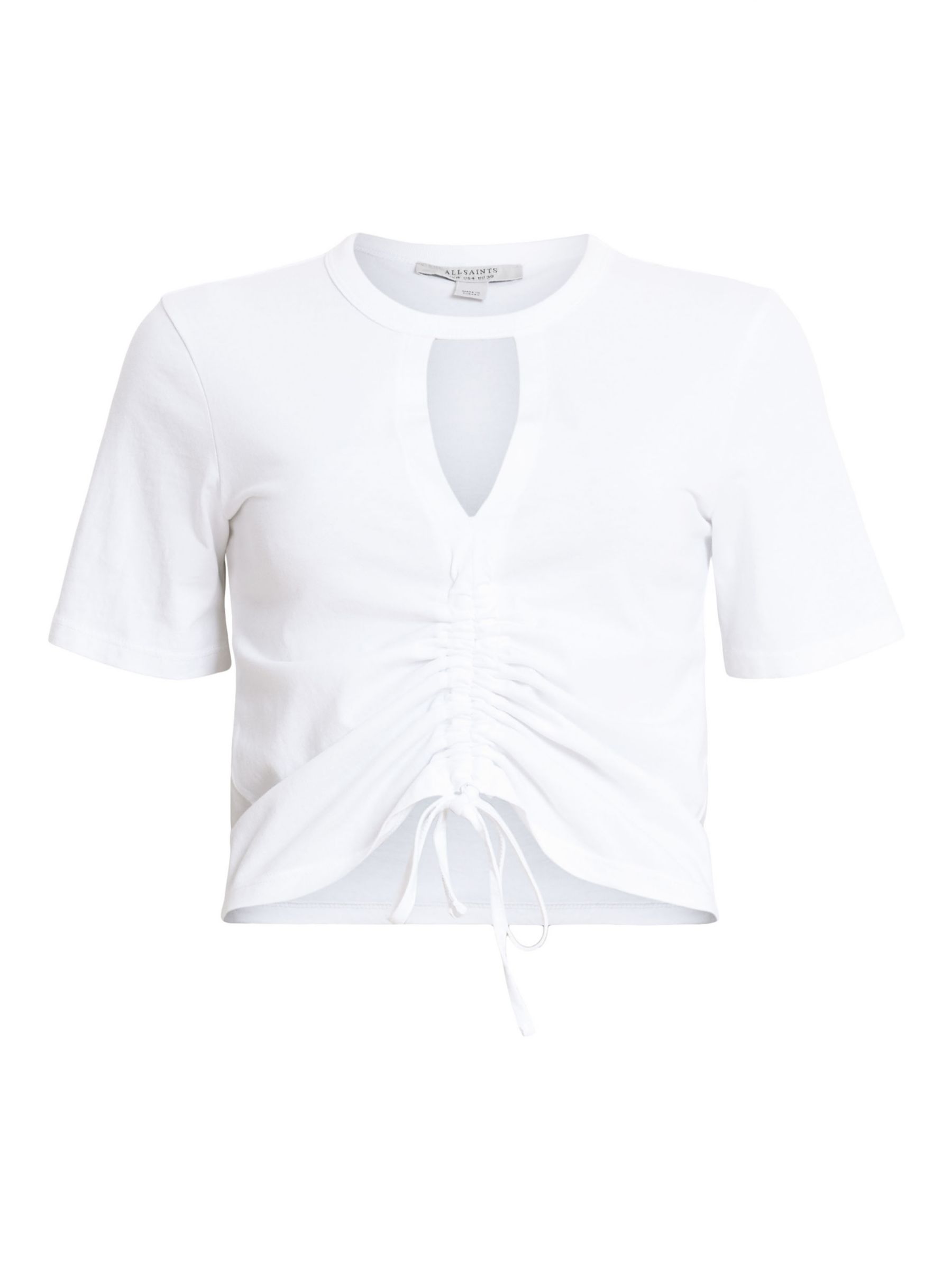 Buy AllSaints Gigi Centre Drawcord T-Shirt Online at johnlewis.com