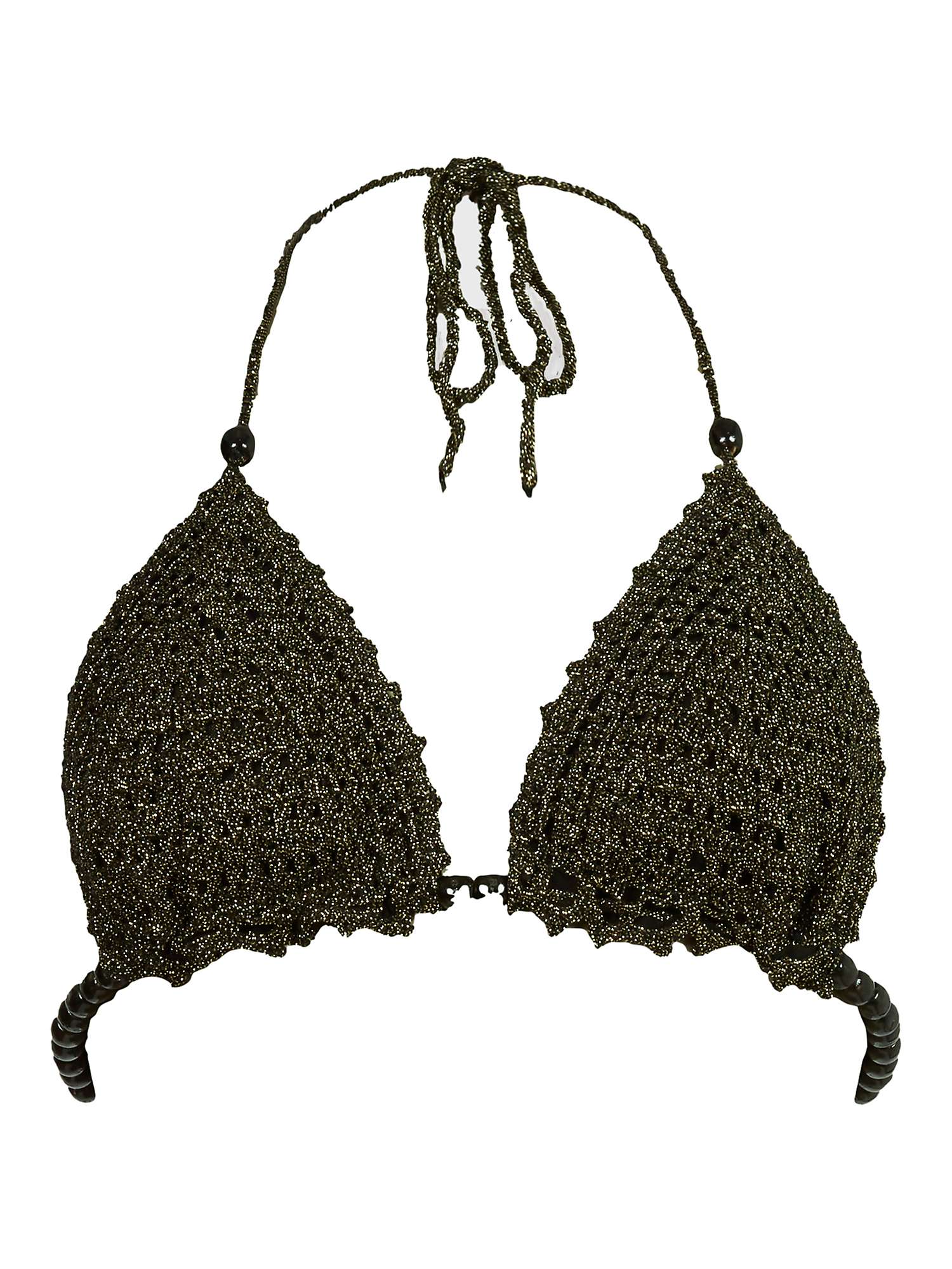 Buy AllSaints Ola Crochet Triangle Tie Bikini Top Online at johnlewis.com