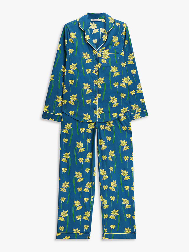 Their Nibs Daffodils Long Sleeve Shirt Pyjama Set, Navy, S