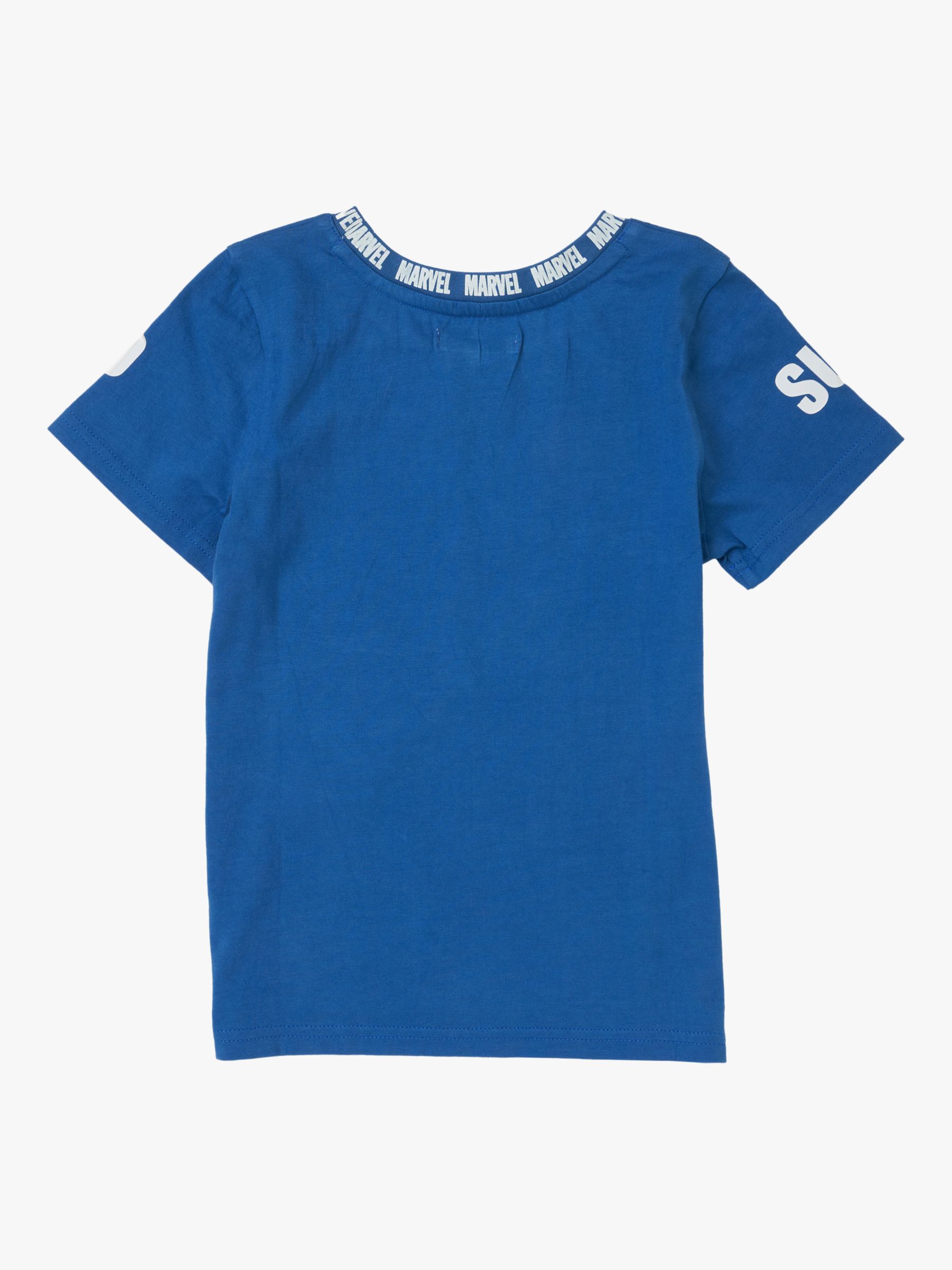 Buy Angel & Rocket Kids' Marvel Hero T-Shirt, Blue Online at johnlewis.com