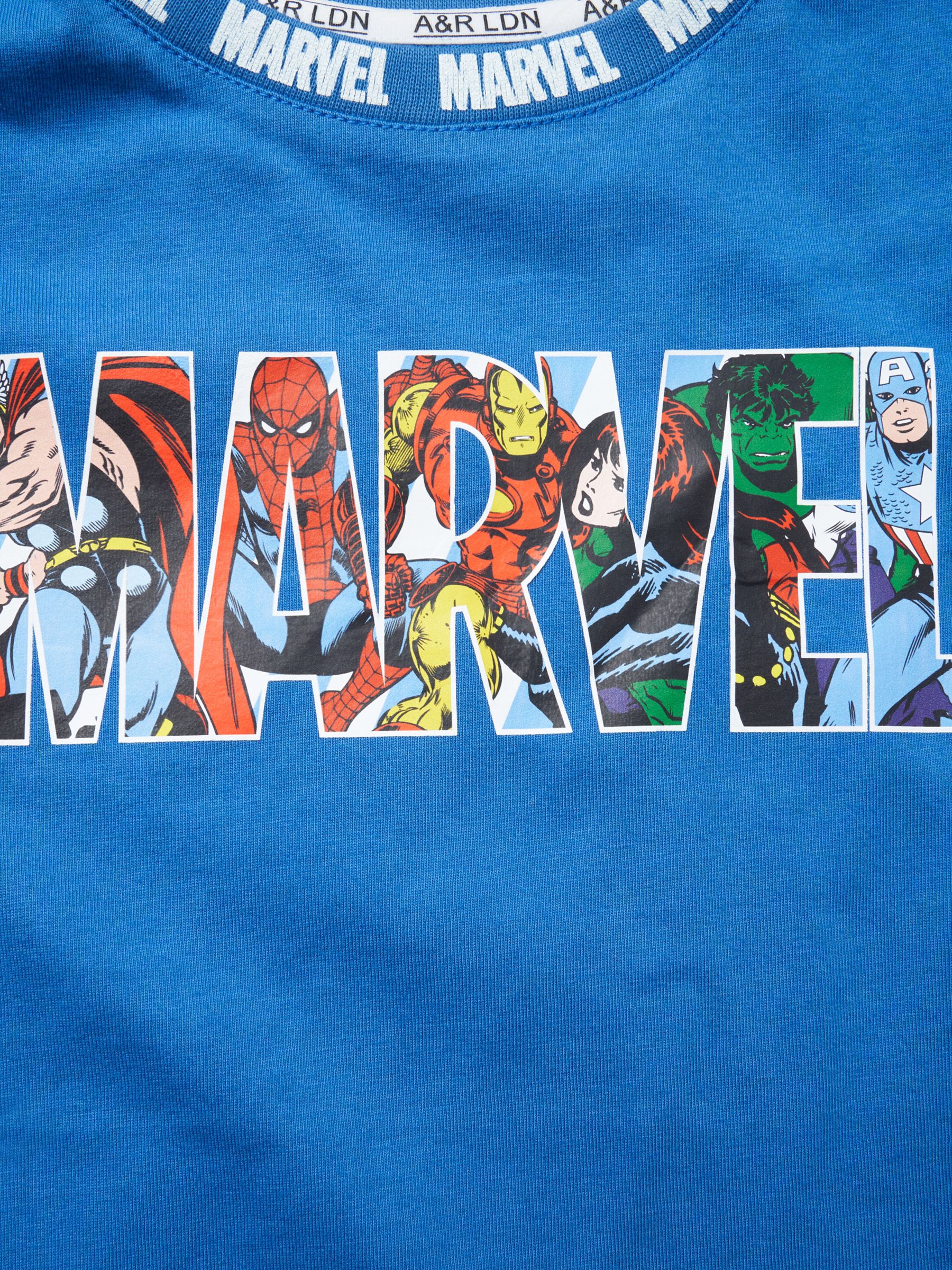 Angel & Rocket Kids' Marvel Hero T-Shirt, Blue, 2 years