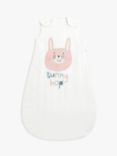 John Lewis Bunny Hop Sleeping Bag, 2.5 Tog, White/Multi