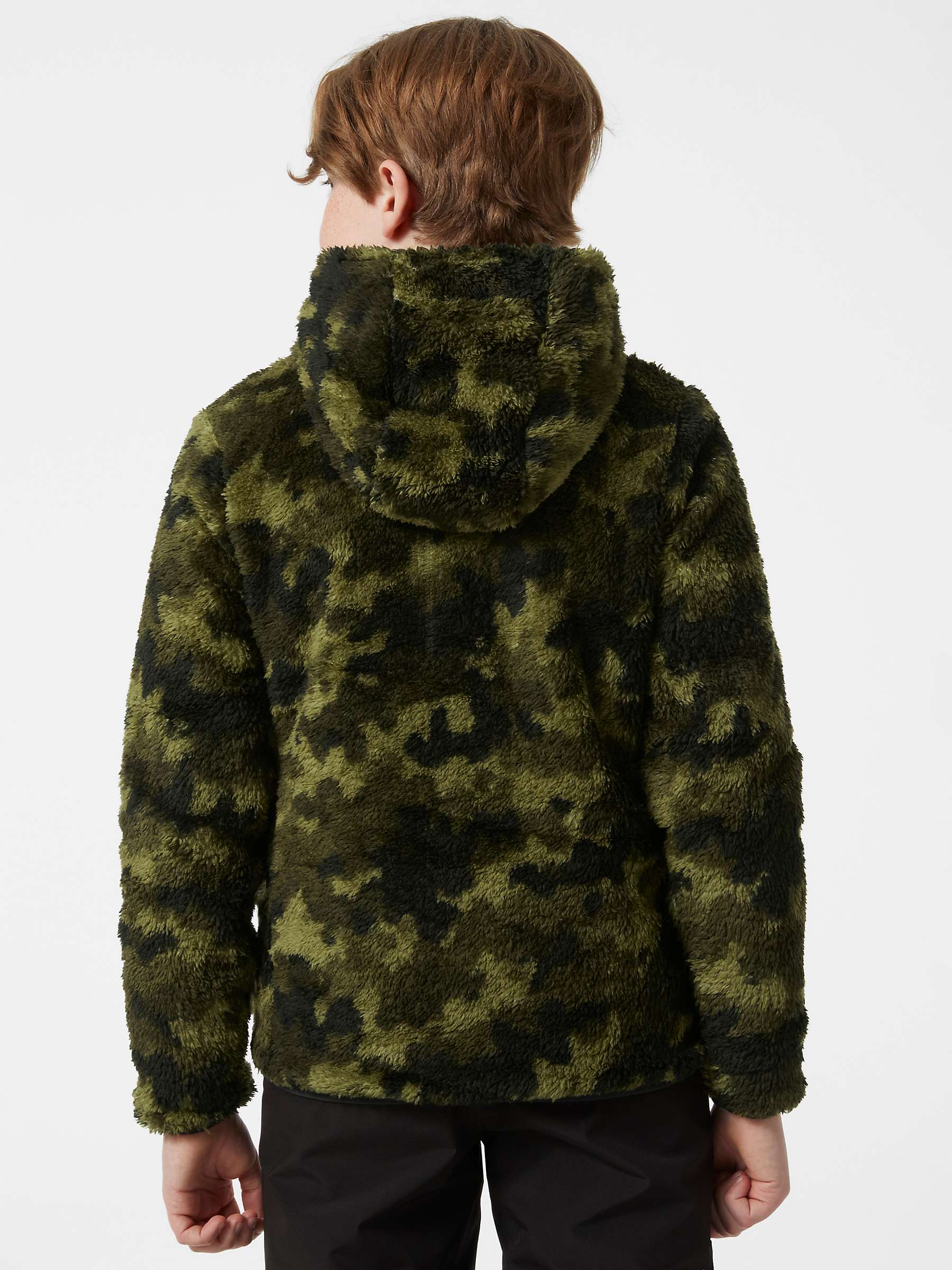 Buy Helly Hansen Kids' Reversible Fleece Lined Coat, Black/Green Online at johnlewis.com