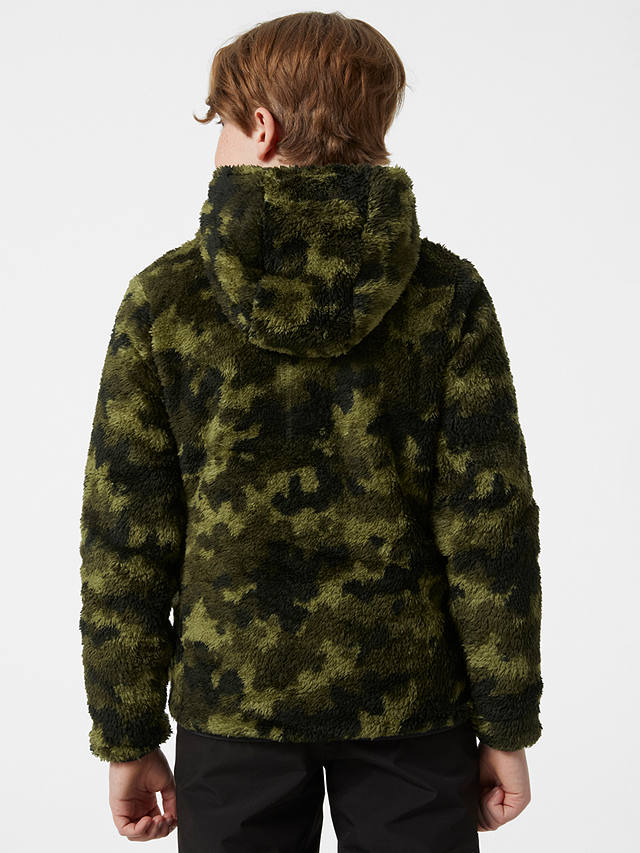 Helly Hansen Kids' Reversible Fleece Lined Coat, Black/Green