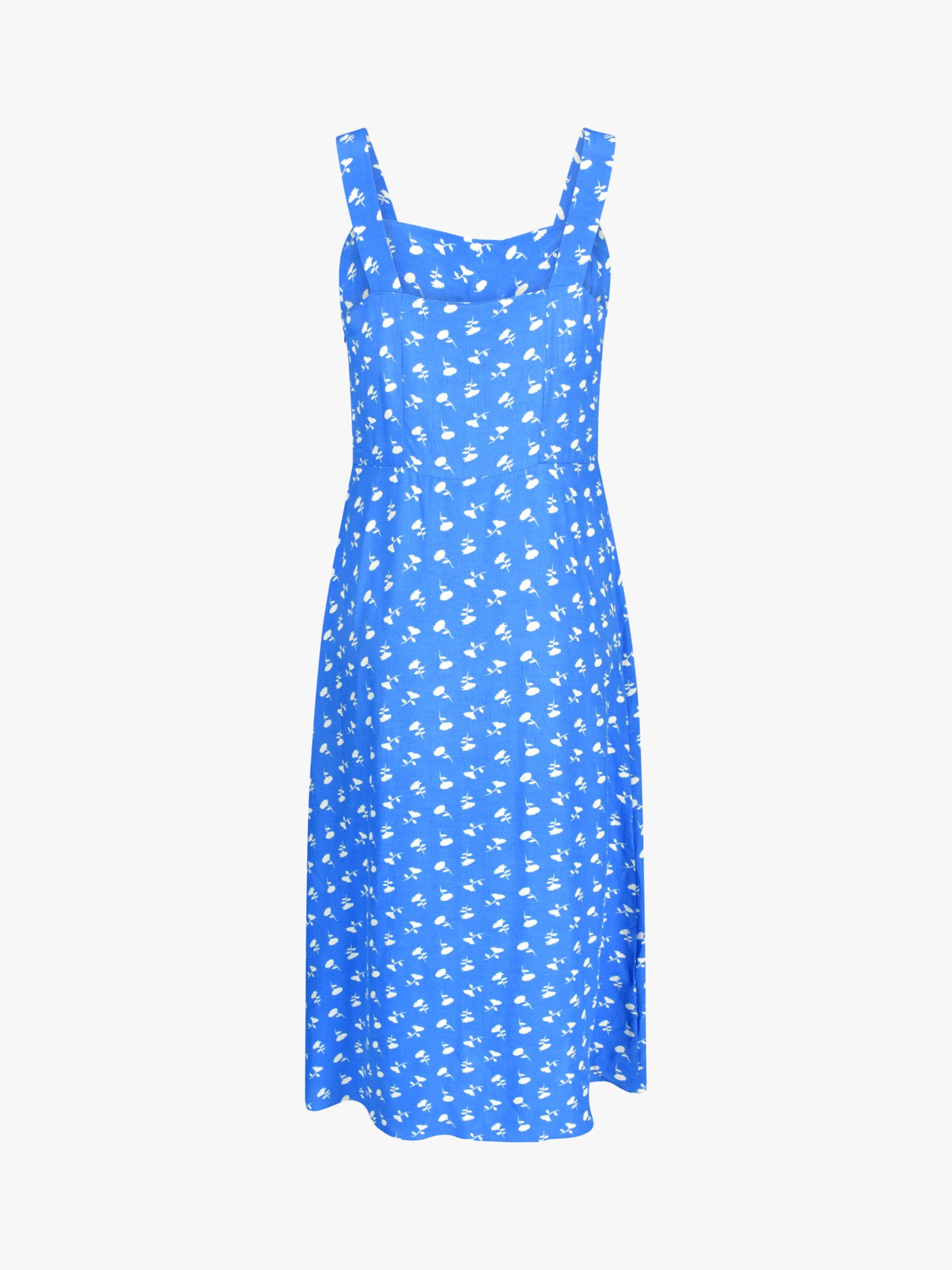 Ro&Zo Floral Button Through Dress, Blue at John Lewis & Partners