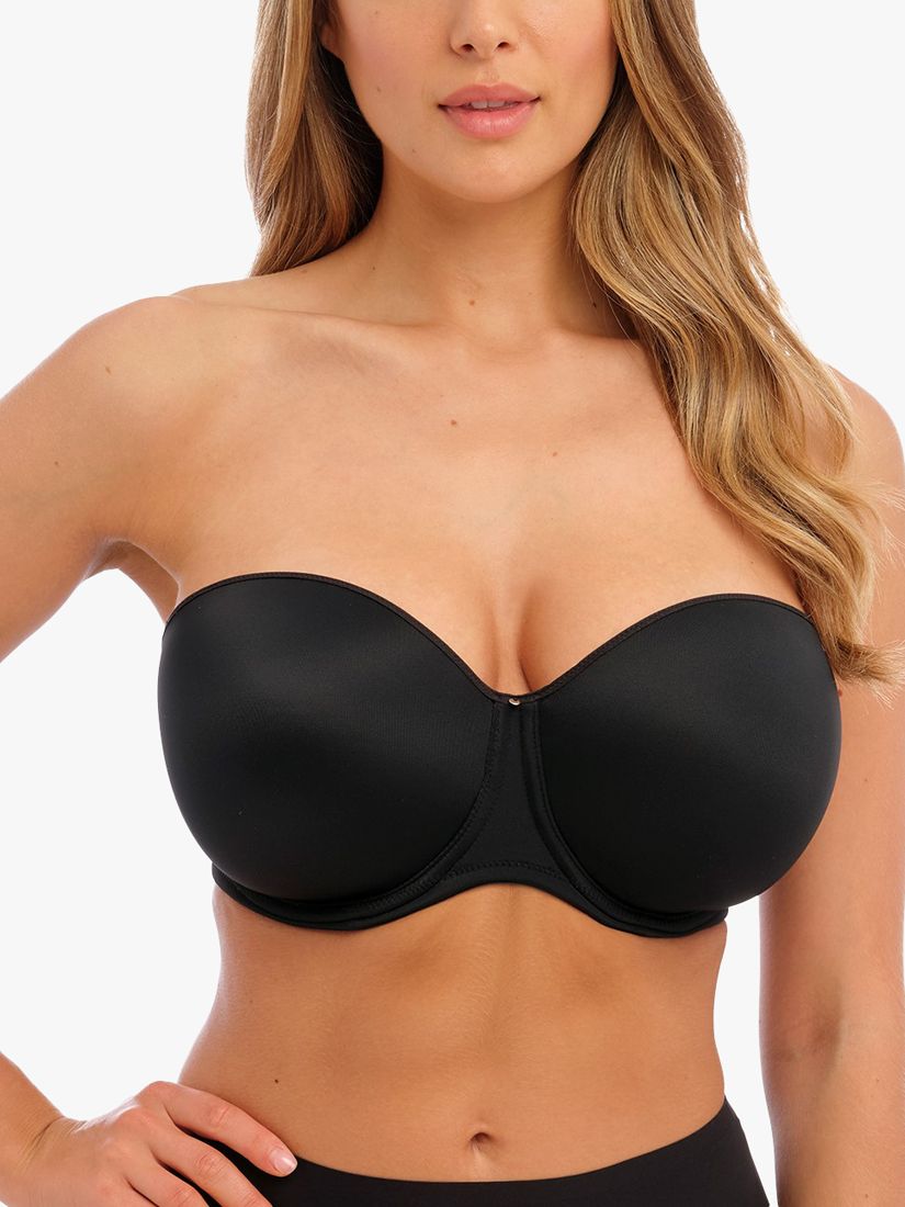 Wacoal Halo Lace Non-Padded Strapless Bra, Black at John Lewis & Partners