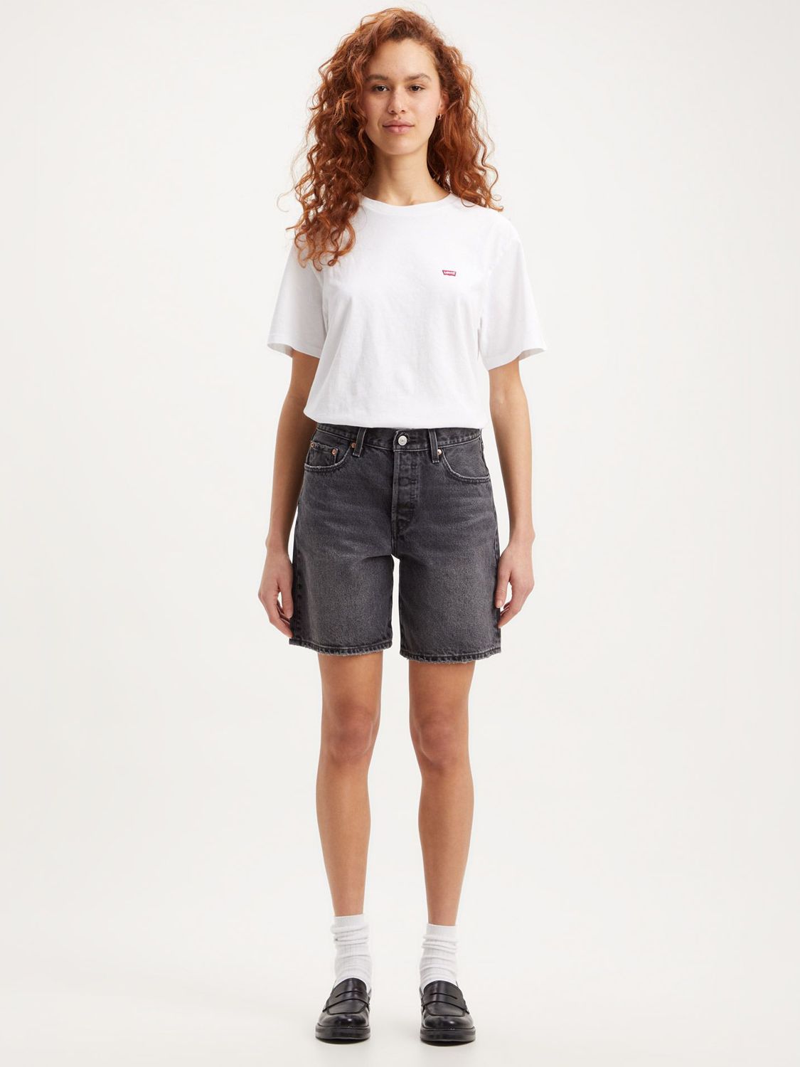 Levi's 90's 501 Denim Shorts, Black, Black at John Lewis & Partners