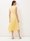 Phase Eight Petra Pleat Wrap Midi Dress, Pale Yellow