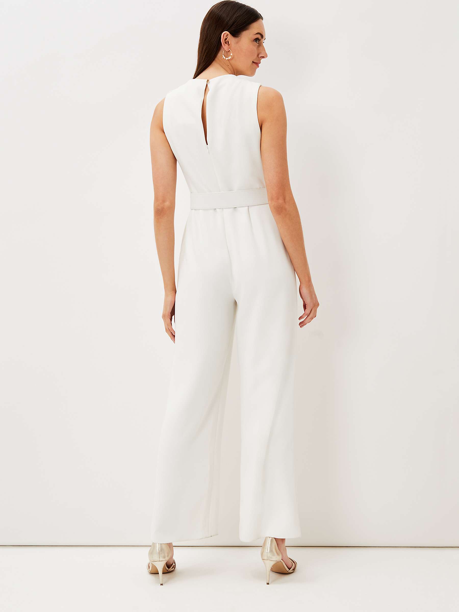 Buy Phase Eight Gracie Wide Leg Jumpsuit, Ivory Online at johnlewis.com