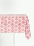 John Lewis Snowflake Rectangular Cotton Tablecloth, Red