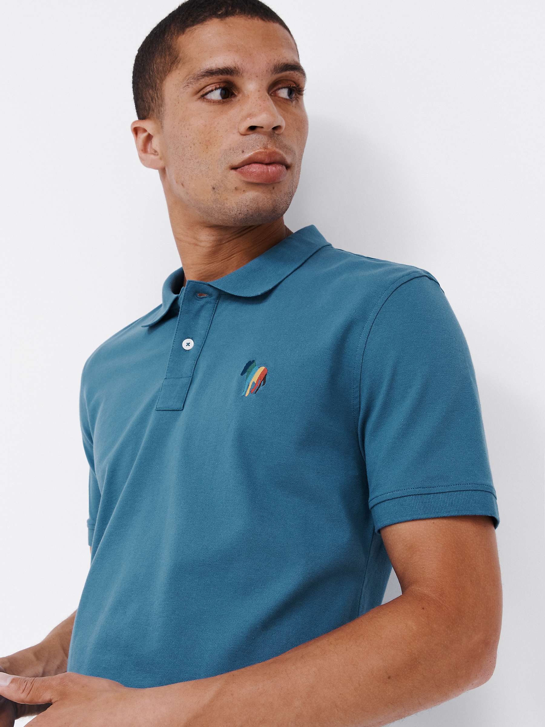 PS by Paul Smith Zebra-embroidered Stretch-organic Cotton Polo Shirt for Men Mens Clothing T-shirts Polo shirts 