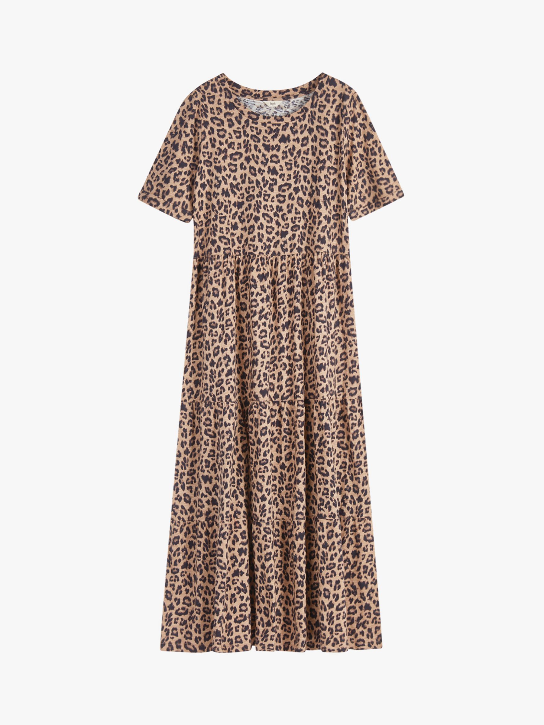 hush Thalia Cotton Jersey Leopard Print Tier Dress, Neutral at John ...