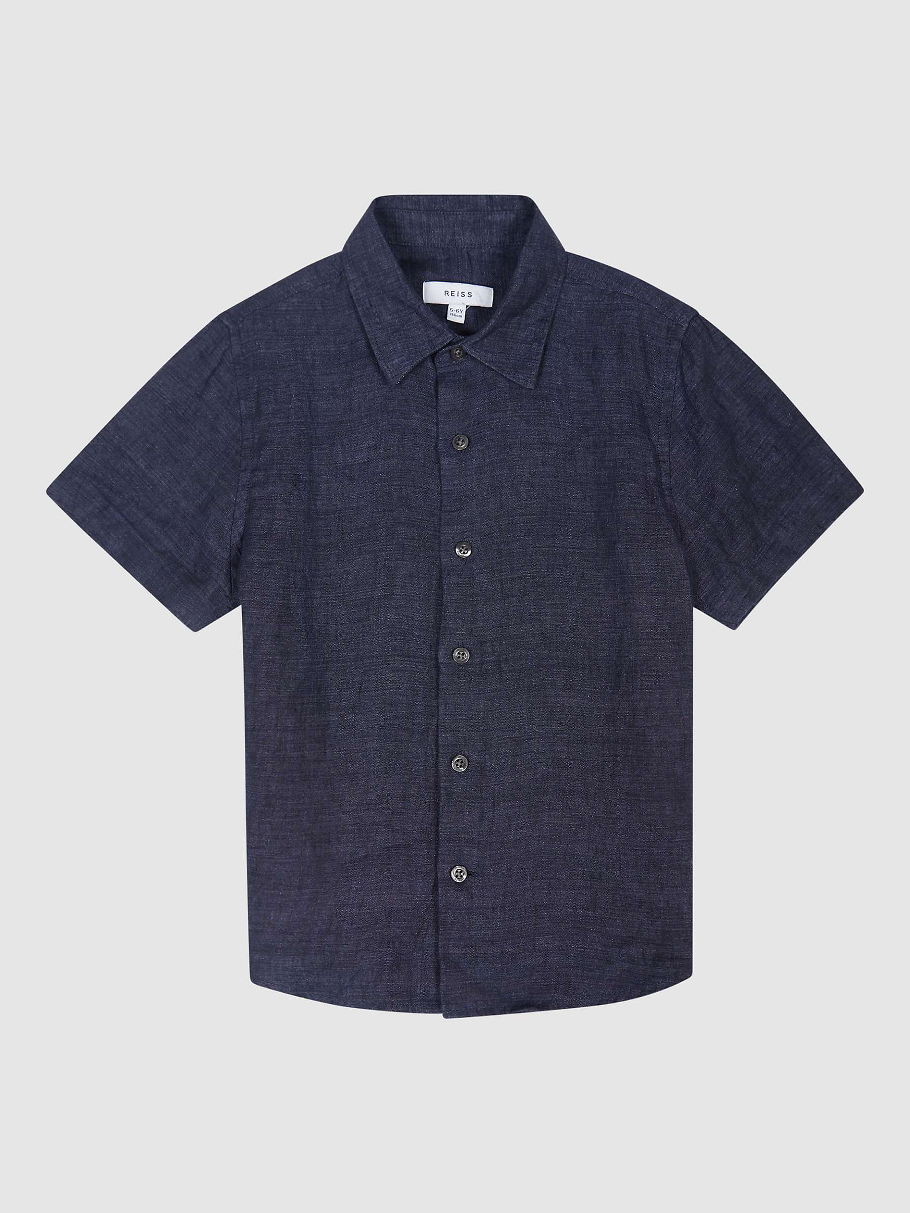 Buy Reiss Kids' Holiday Short Sleeve Linen Shirt Online at johnlewis.com