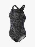 Speedo Hyperboom Medalist Swimsuit, Black/Oxid Grey/USA Charcoal