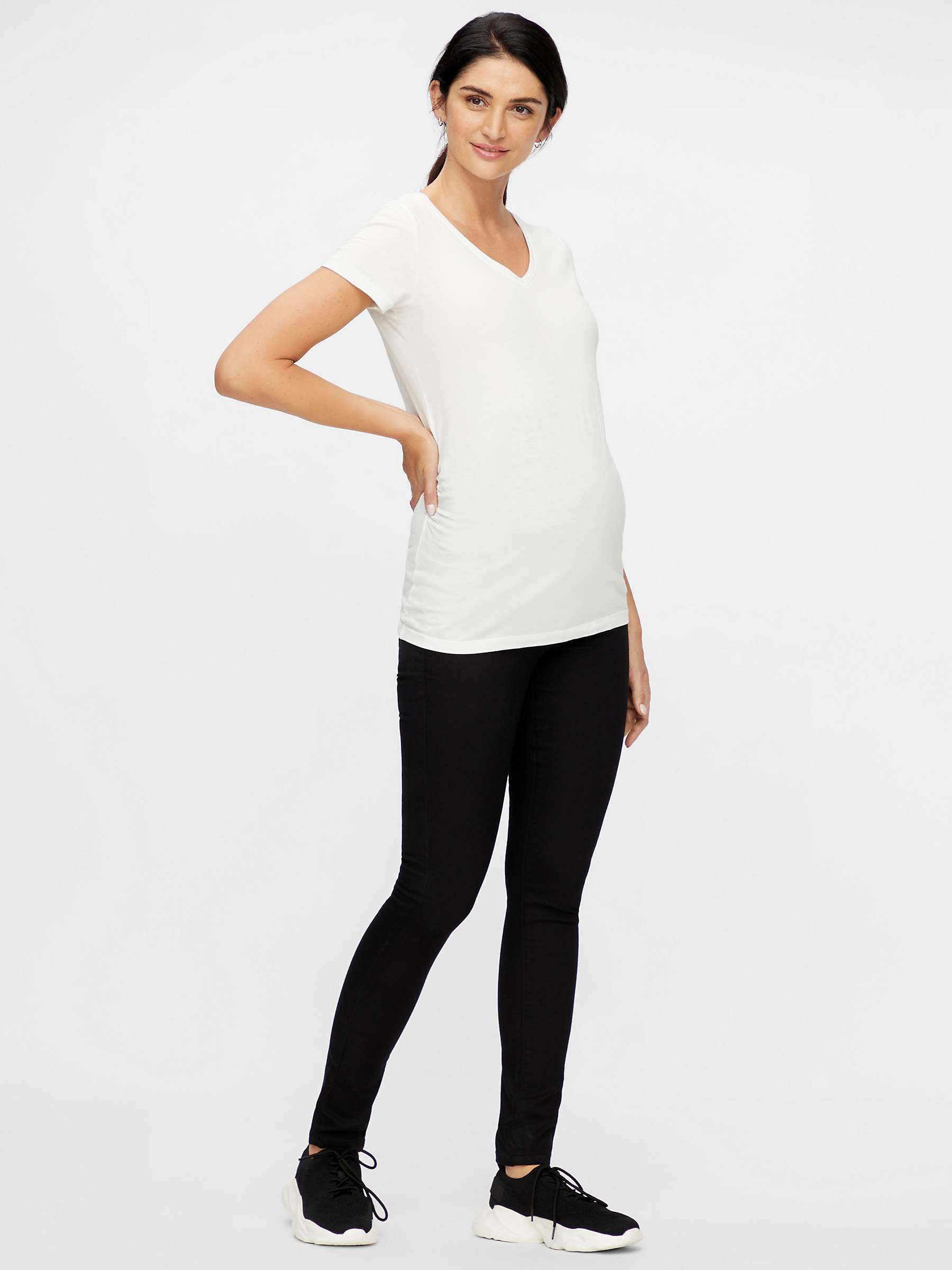 Buy Mamalicious Juliane Plain Maternity Jeans, Black Online at johnlewis.com