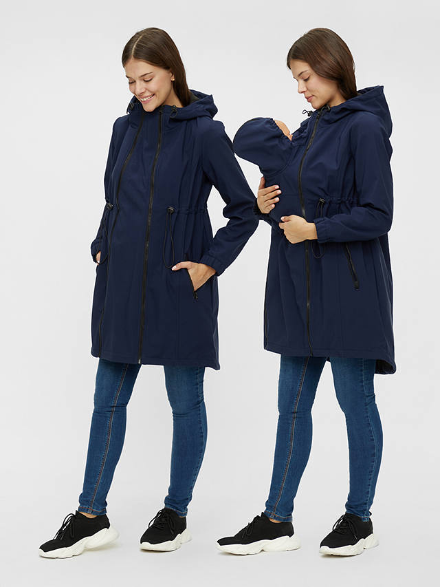 Mamalicious Shella Maternity 3-in-1 Parka Jacket, Navy