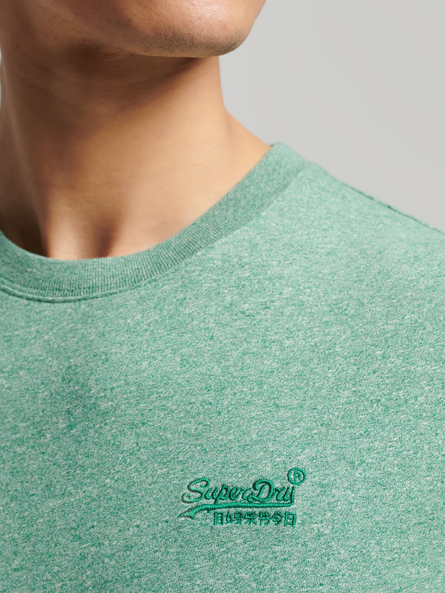 Superdry Organic Cotton Vintage Shadow T-Shirt, Oil Green at John Lewis &  Partners