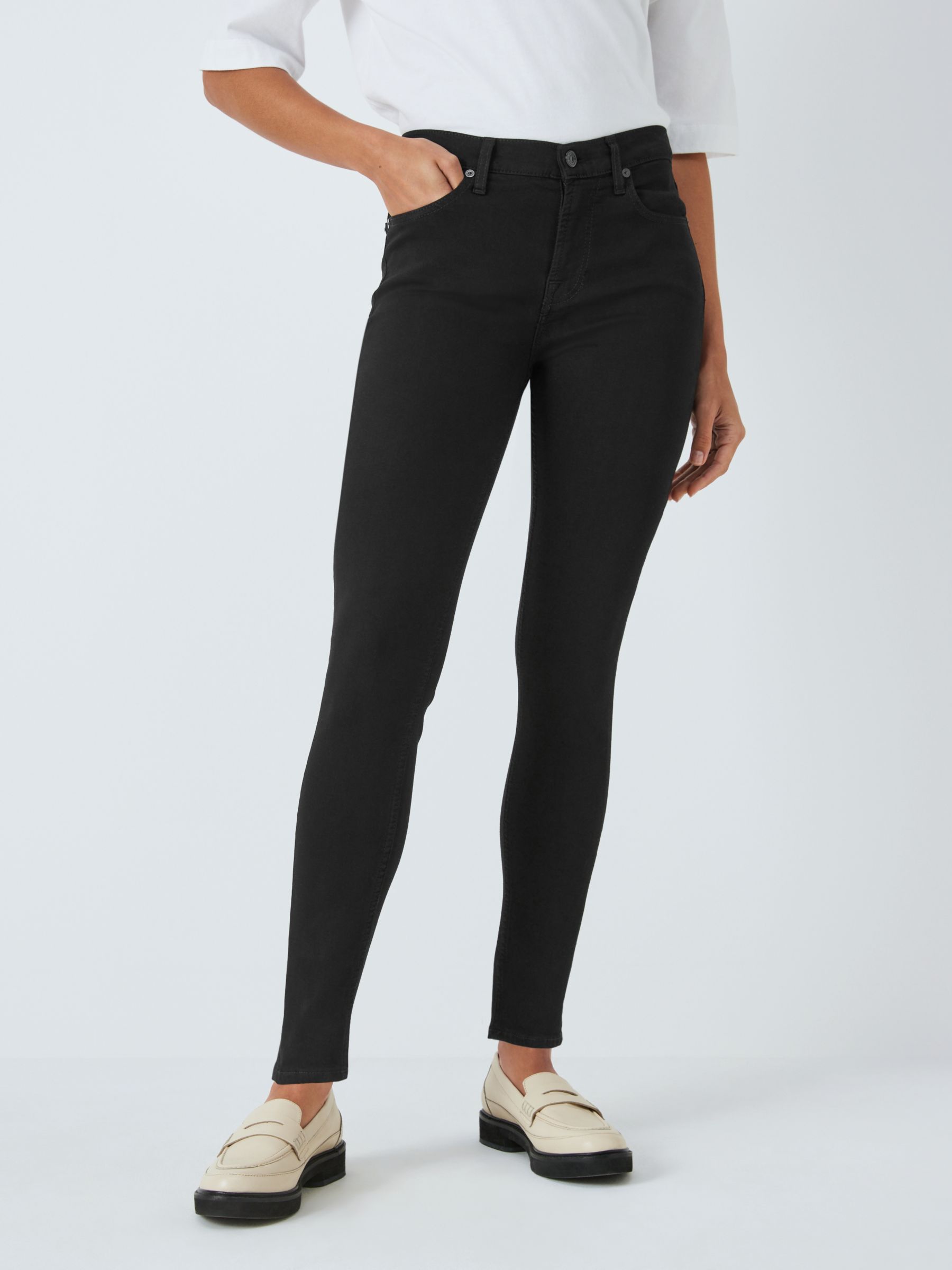 7 For All Mankind Skinny B(Air) Jeans, Rinsed Black, 24