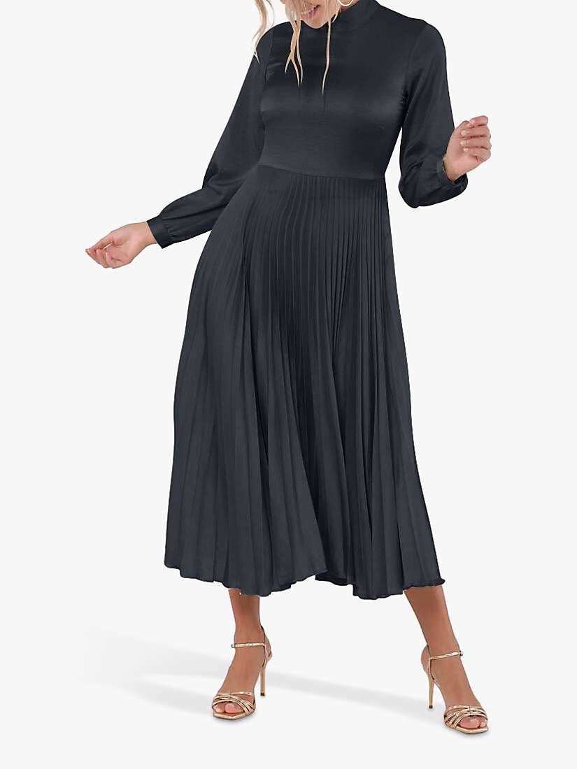 Buy Closet London Pleated Midi Dress, Blue Online at johnlewis.com