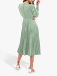 Closet London Puff Sleeve Pleated Midi Dress, Mint