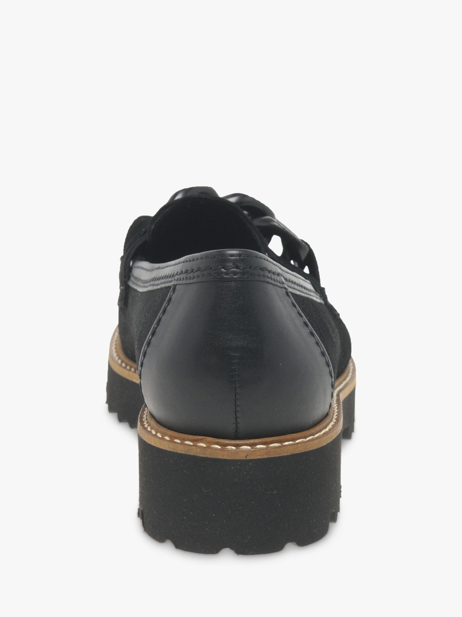 Gabor Squeeze Suede Loafers, Black at John Lewis & Partners