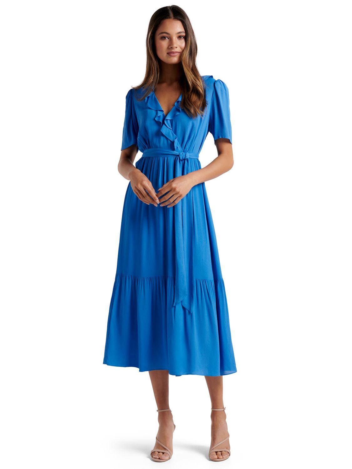 Forever New Tobi Ruffle Midi Dress, True Blue
