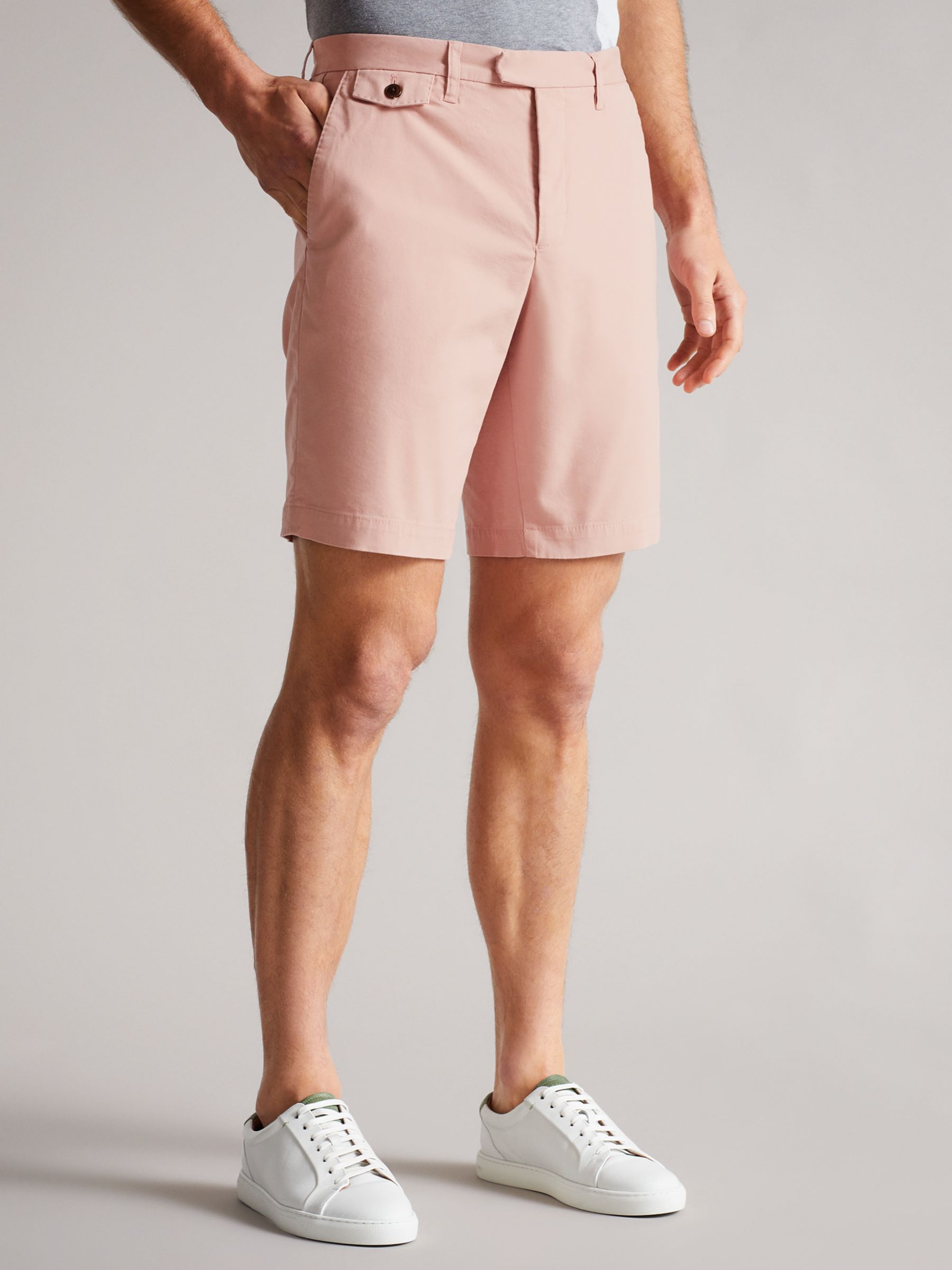 Ted Baker Ashfrd Chino Shorts, Pink, 28R