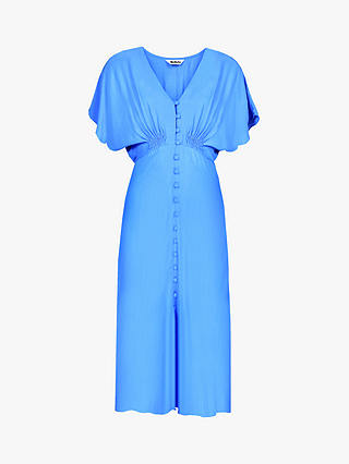 Ro&Zo Flutter Sleeve Midi Dress, Blue at John Lewis & Partners