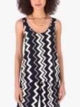 Ro&Zo Zig Zag Print Vest Top, Black/White