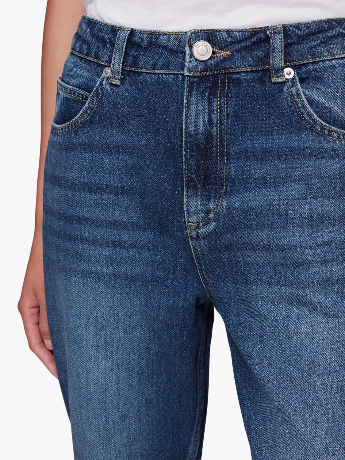 Buy Whistles Authentic Low Waist Jeans, Blue Online at johnlewis.com